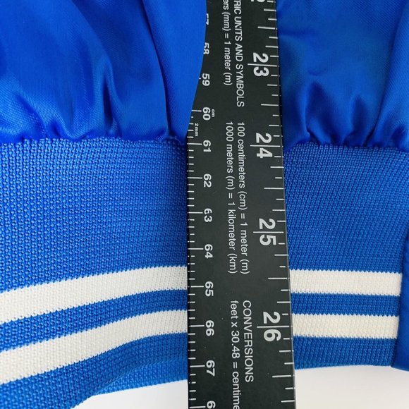 VTG Brooklyn Basketball 90s Lady Canes Varsity Bomber Jacket Sz XL Auburn Royal - Picture 10 of 15